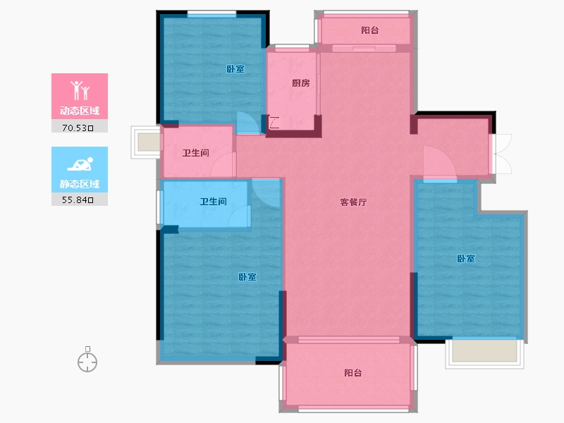 江苏省-扬州市-中集紫金文昌-114.10-户型库-动静分区