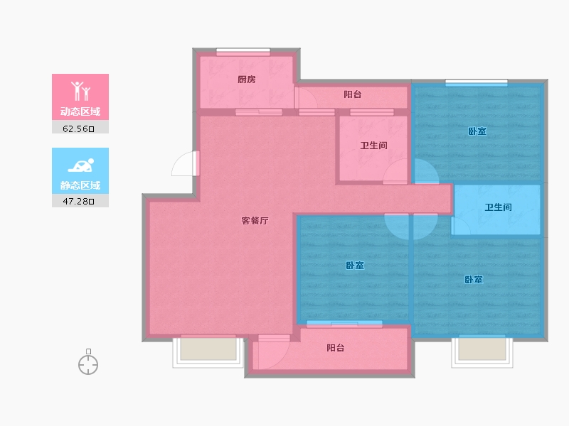 安徽省-安庆市-嘉禾至尊-99.01-户型库-动静分区