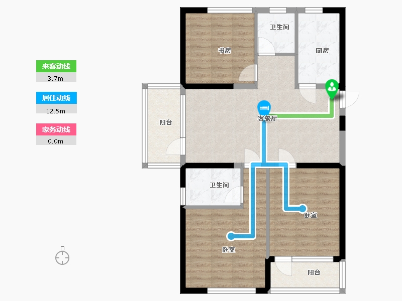 江苏省-扬州市-京杭明珠-88.00-户型库-动静线