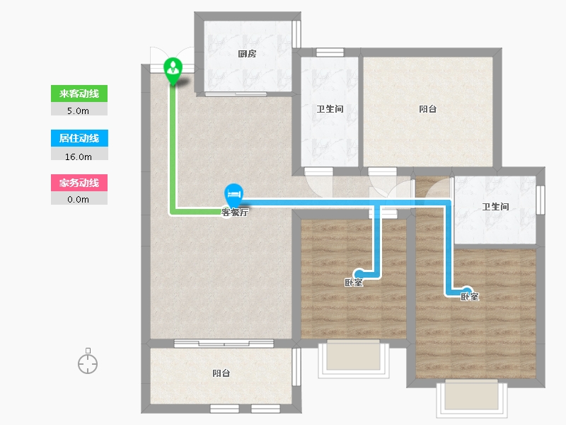 湖南省-娄底市-广圆怡心苑-88.14-户型库-动静线