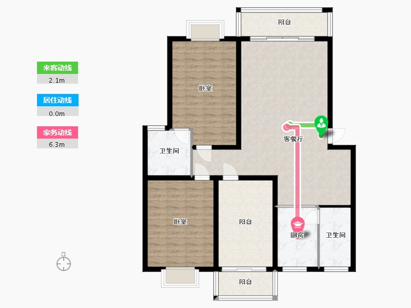 湖南省-娄底市-广圆怡心苑-118.46-户型库-动静线