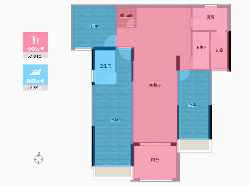 福建省-莆田市-凯天城-100.00-户型库-动静分区