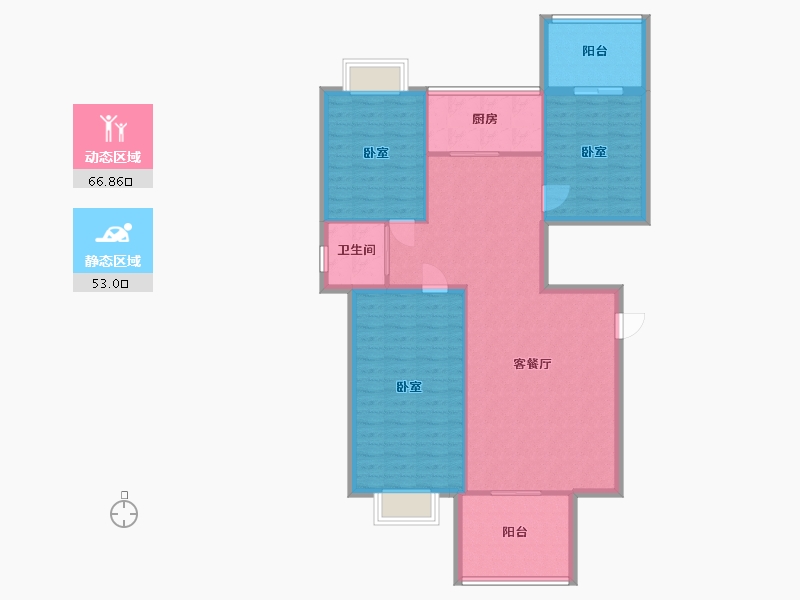 广东省-汕头市-华盛豪苑-109.87-户型库-动静分区