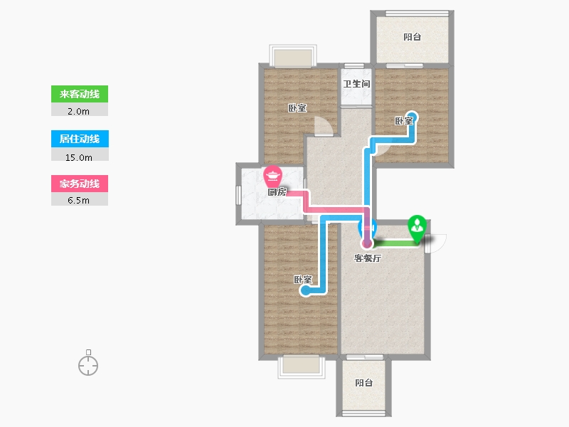 广东省-汕头市-华盛豪苑-103.00-户型库-动静线