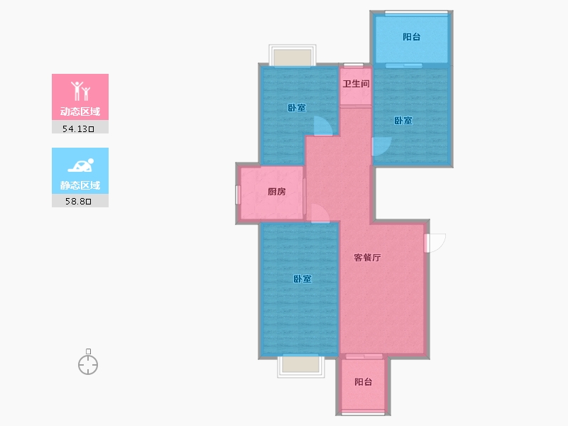 广东省-汕头市-华盛豪苑-103.00-户型库-动静分区