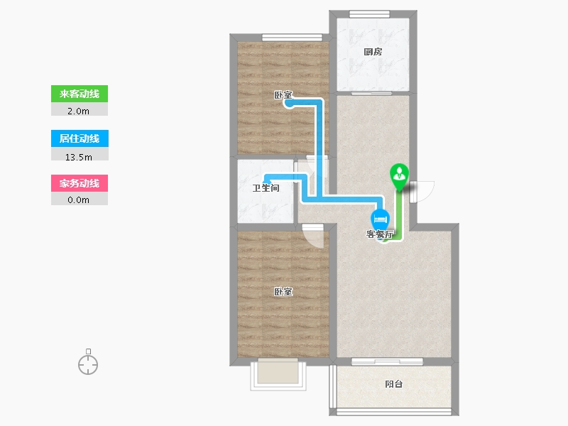 河北省-承德市-航顺·香泉左岸-71.00-户型库-动静线