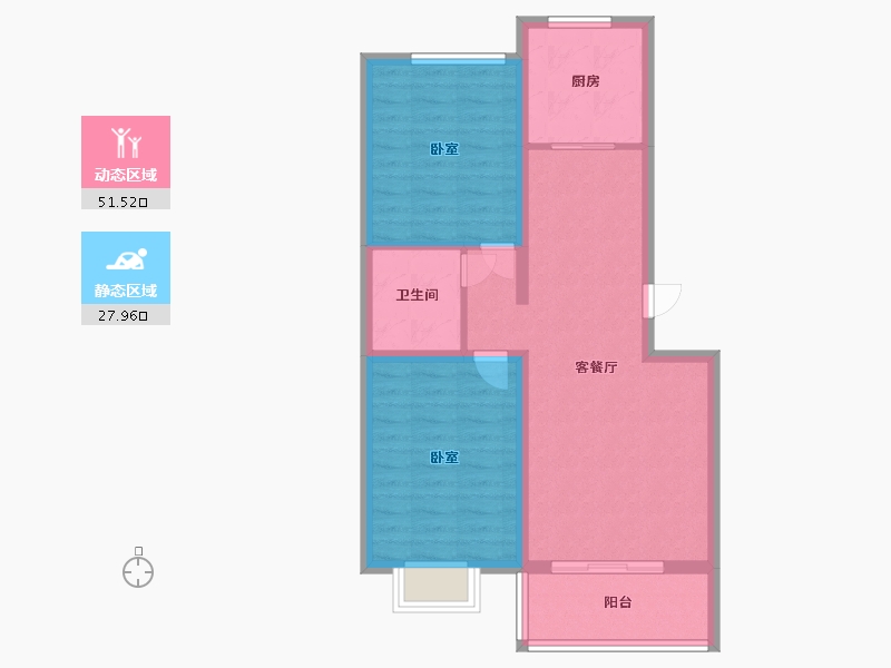 河北省-承德市-航顺·香泉左岸-71.00-户型库-动静分区