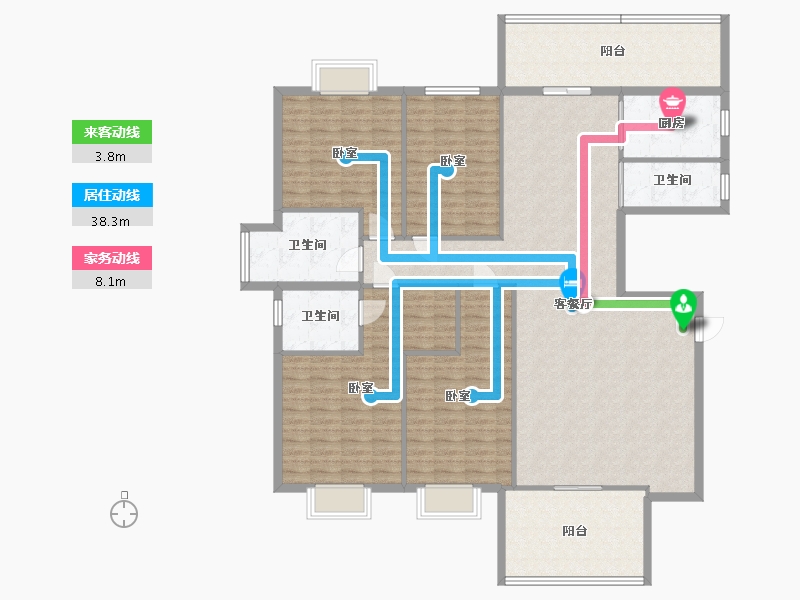 广东省-汕头市-华盛豪苑-170.30-户型库-动静线