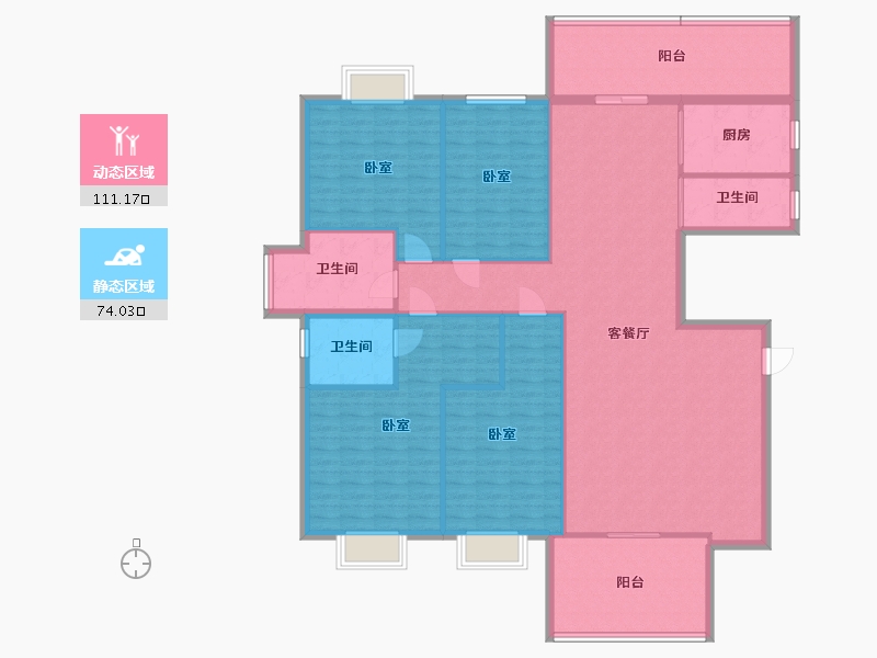 广东省-汕头市-华盛豪苑-170.30-户型库-动静分区