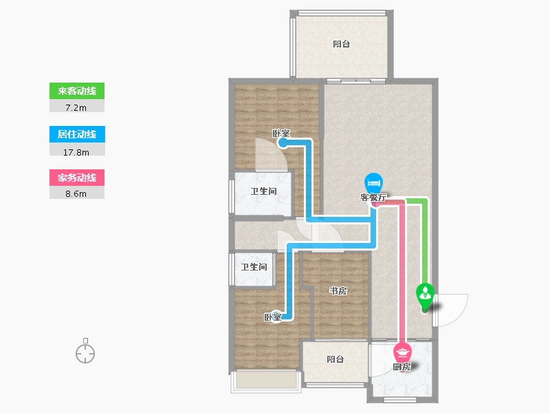 广东省-汕头市-凯旋花园-127.38-户型库-动静线