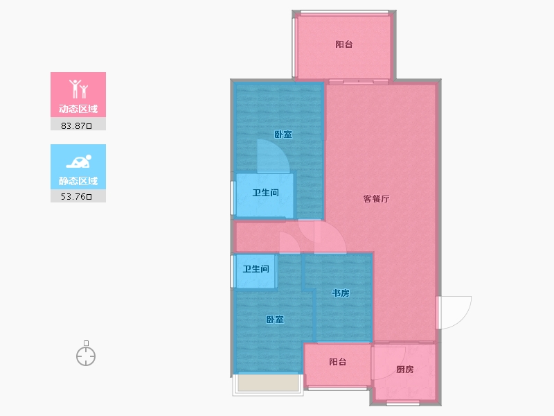 广东省-汕头市-凯旋花园-127.38-户型库-动静分区