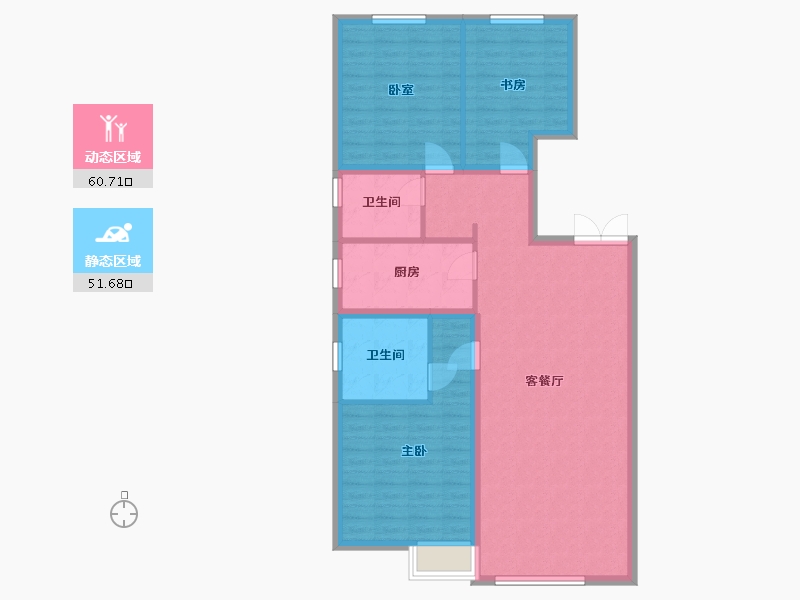 内蒙古自治区-赤峰市-赤峰万达广场-102.00-户型库-动静分区