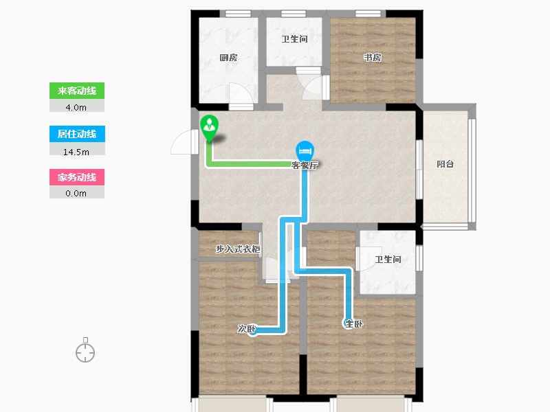 山东省-青岛市-蓝山湾-94.50-户型库-动静线