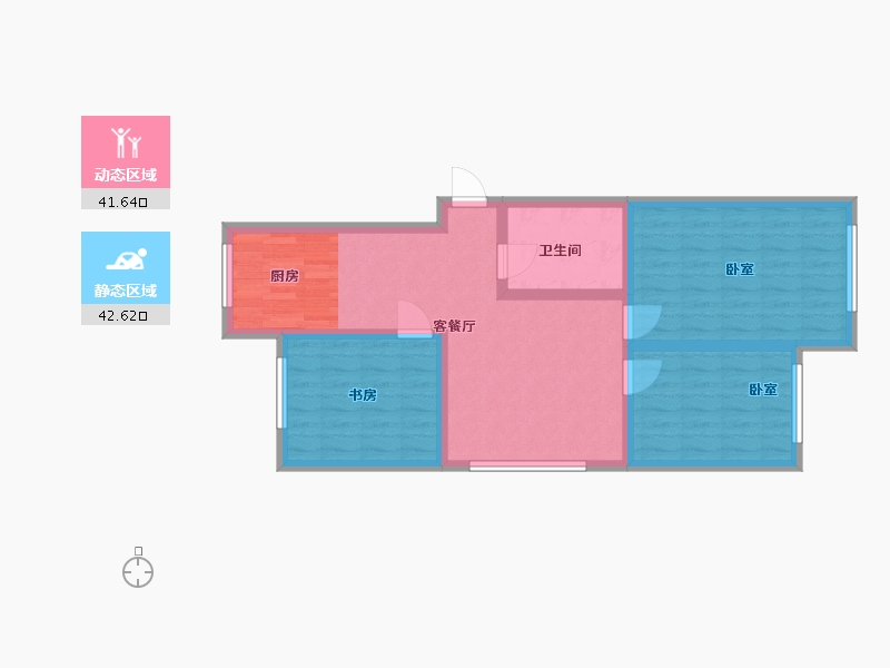 内蒙古自治区-赤峰市-书香庭苑-75.00-户型库-动静分区