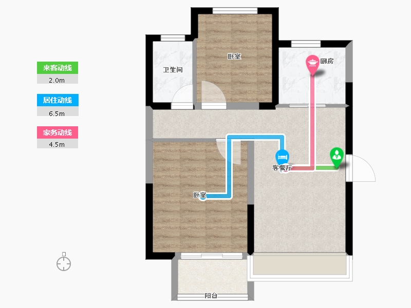 江苏省-南京市-荣盛莉湖春晓-62.11-户型库-动静线