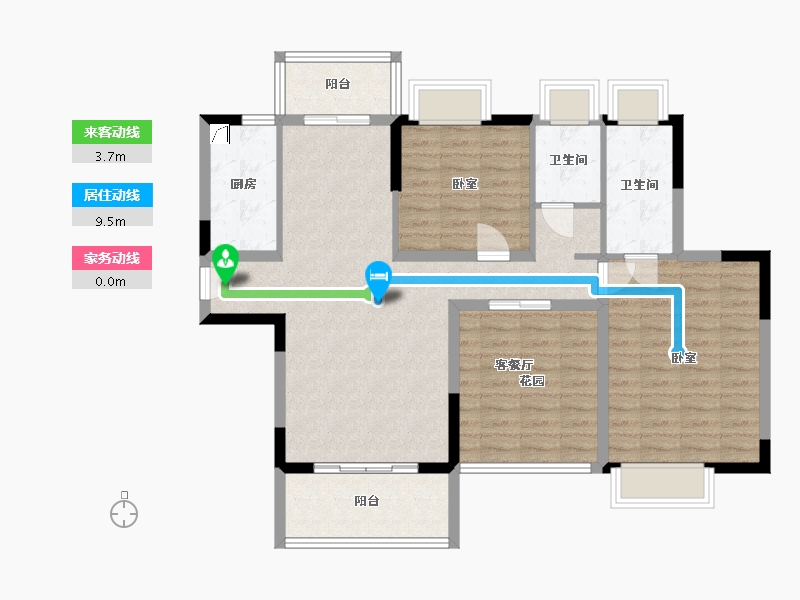 广东省-江门市-豪家名苑-99.78-户型库-动静线