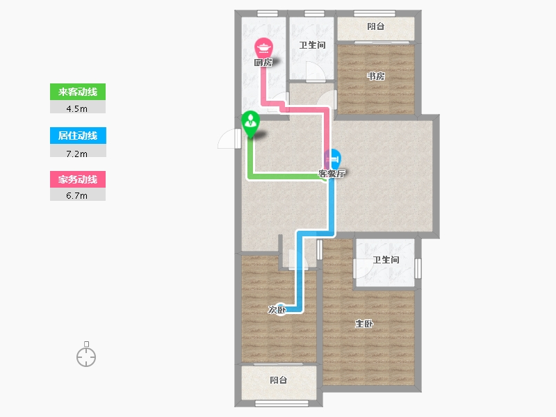 山东省-青岛市-鸿泰锦园-100.79-户型库-动静线