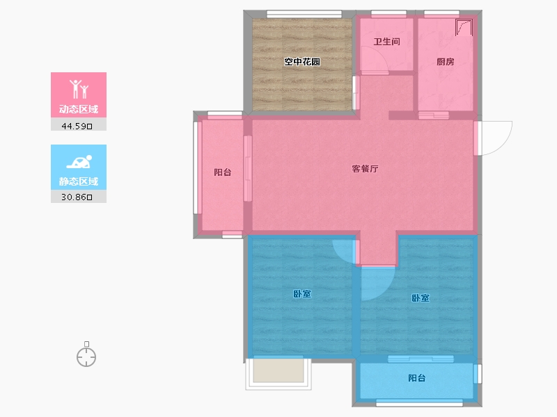 安徽省-马鞍山市-恒生阳光城-76.00-户型库-动静分区