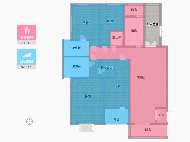 河北省-邯郸市-现代·颐和苑-166.94-户型库-动静分区