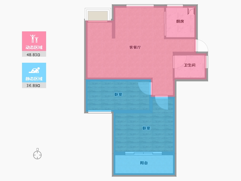 安徽省-马鞍山市-世纪理想星座-76.64-户型库-动静分区