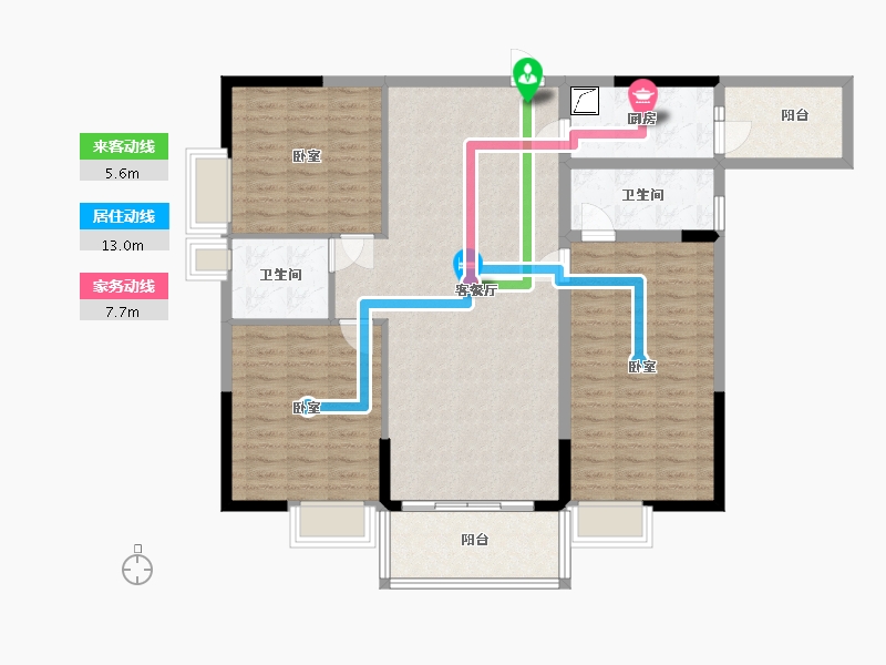 广东省-江门市-豪家名苑-114.99-户型库-动静线