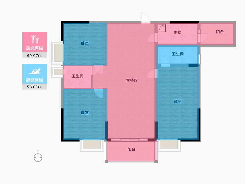 广东省-江门市-豪家名苑-114.99-户型库-动静分区