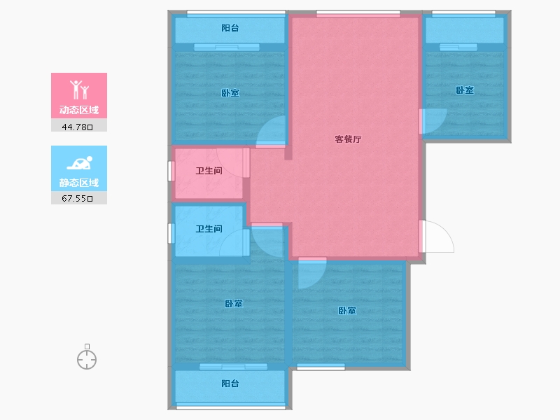 河北省-廊坊市-北京御湖湾-99.99-户型库-动静分区