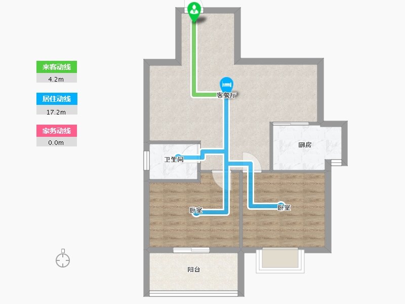 广东省-汕头市-东晖家园-64.07-户型库-动静线