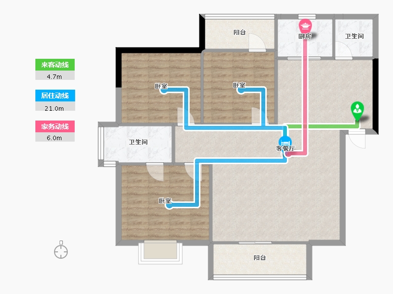 广东省-汕头市-东晖家园-106.60-户型库-动静线