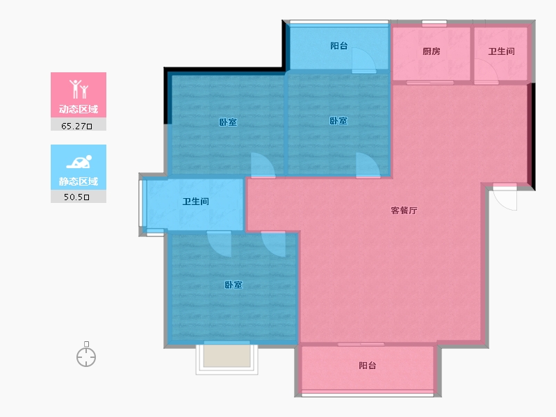 广东省-汕头市-东晖家园-106.60-户型库-动静分区