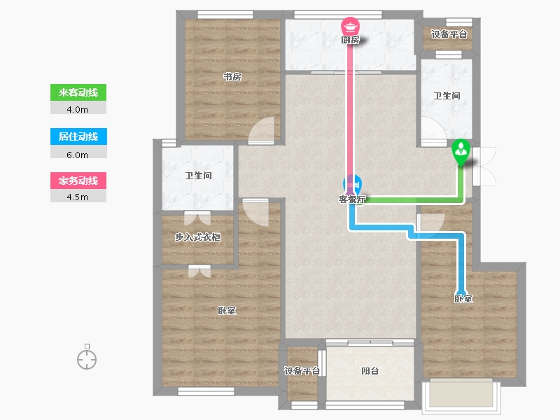 浙江省-宁波市-国骅宜家华府-99.00-户型库-动静线