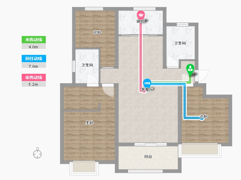 山东省-青岛市-清华园-102.40-户型库-动静线