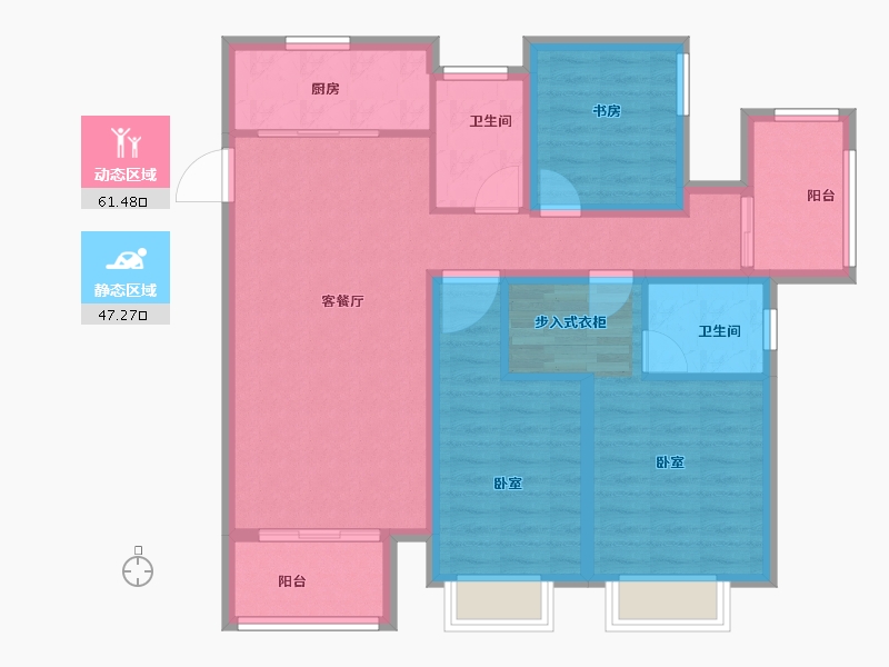 江苏省-苏州市-海亮香榭里-97.00-户型库-动静分区