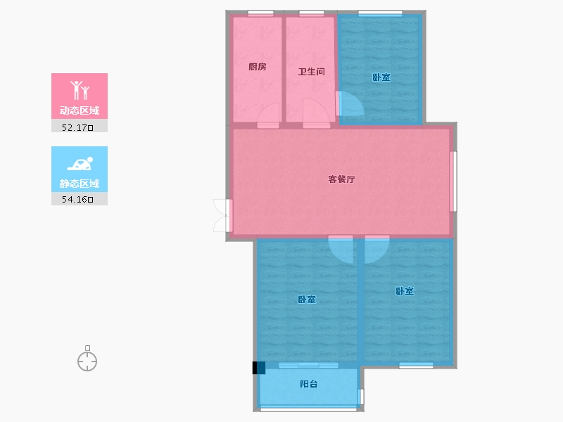 江苏省-无锡市-富城湾-96.04-户型库-动静分区