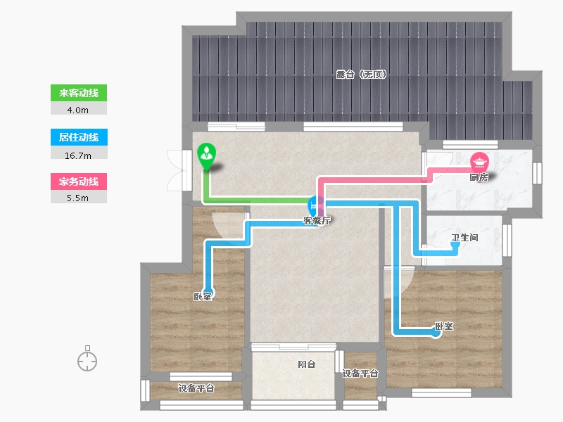 浙江省-宁波市-国骅宜家华府-75.00-户型库-动静线