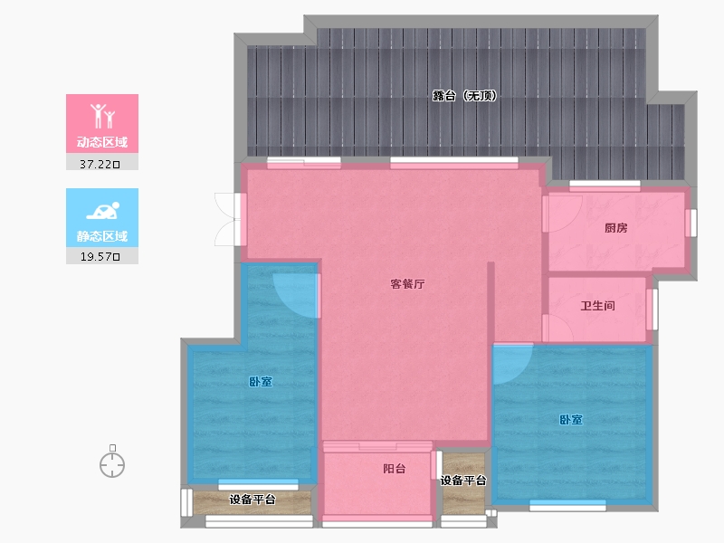 浙江省-宁波市-国骅宜家华府-75.00-户型库-动静分区