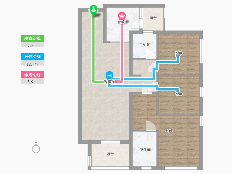 贵州省-贵阳市-万科新都荟-87.00-户型库-动静线