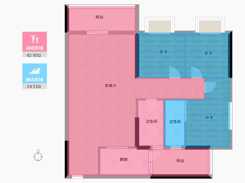 广东省-汕头市-桂和新城-82.35-户型库-动静分区