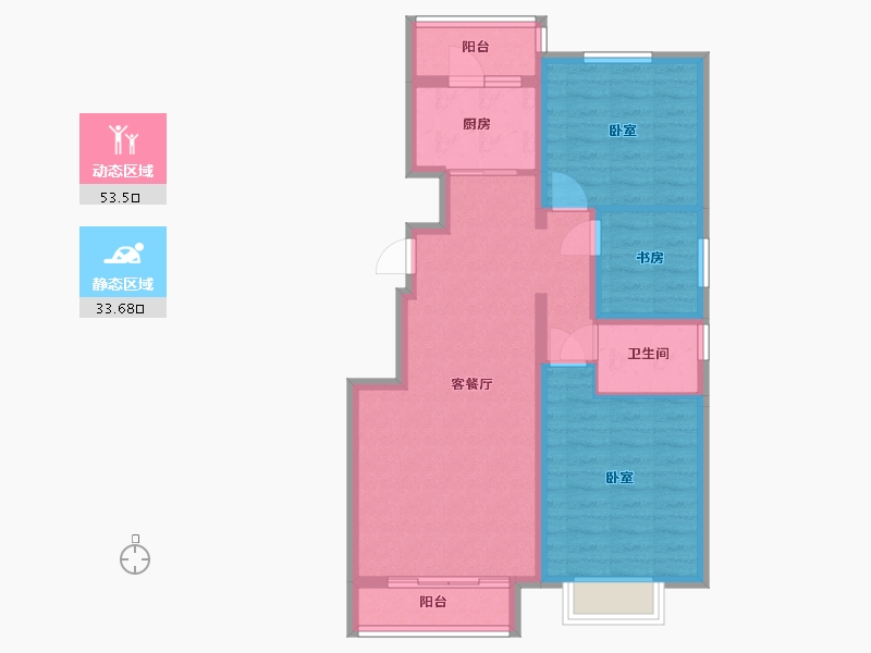 河北省-唐山市-运河地质人家-77.48-户型库-动静分区