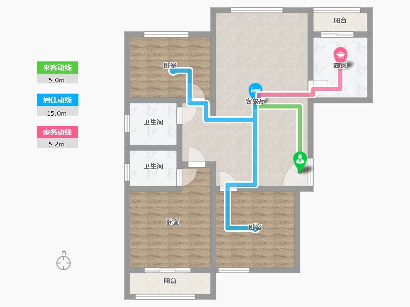 河北省-廊坊市-北京御湖湾-98.00-户型库-动静线