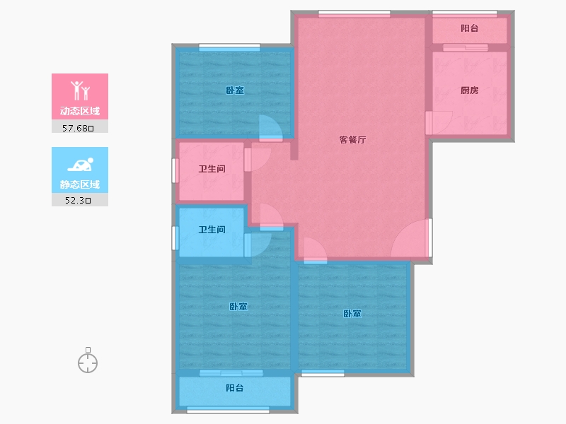 河北省-廊坊市-北京御湖湾-98.00-户型库-动静分区