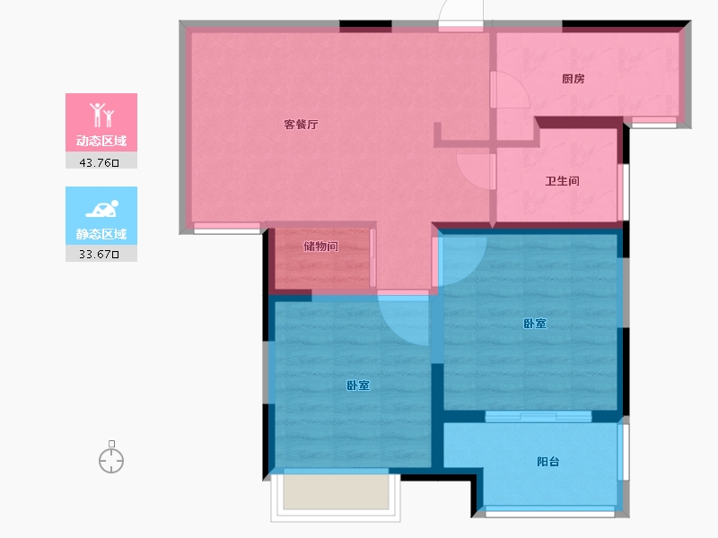 江苏省-无锡市-常发欧风新天地-69.00-户型库-动静分区