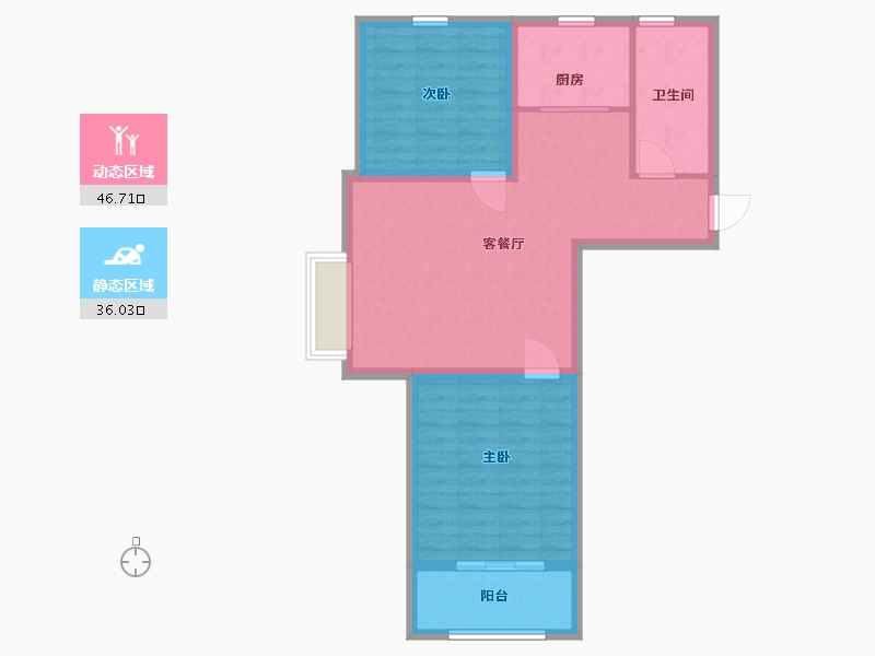 山东省-青岛市-万合馨苑-74.40-户型库-动静分区