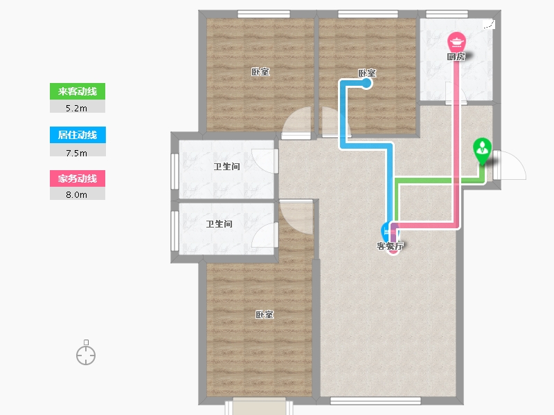 辽宁省-锦州市-东湖凤还朝-99.99-户型库-动静线