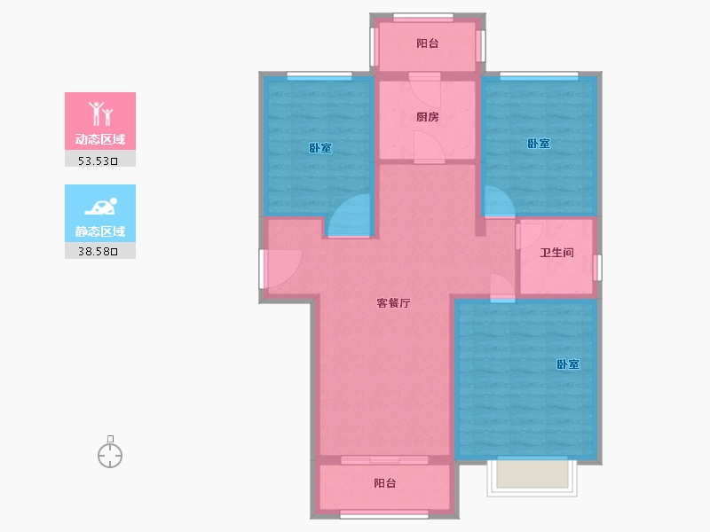 河北省-廊坊市-百合尚城-81.99-户型库-动静分区