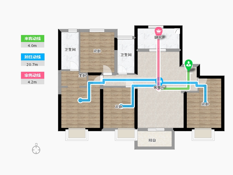 江苏省-盐城市-城东宝龙广场-98.79-户型库-动静线