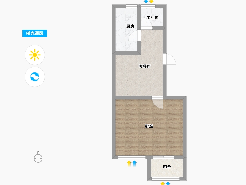 山东省-青岛市-高山华府-41.98-户型库-采光通风