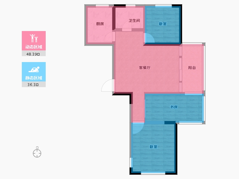 江苏省-常州市-水晶城-75.00-户型库-动静分区