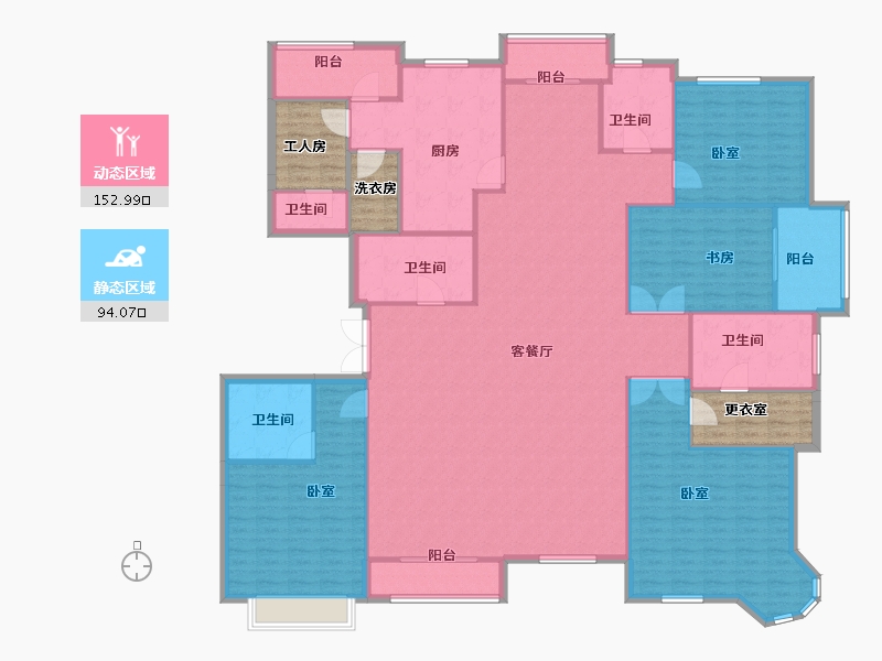 山东省-济南市-佛山静院-246.00-户型库-动静分区