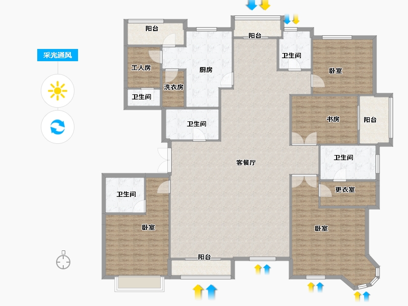 山东省-济南市-佛山静院-246.00-户型库-采光通风